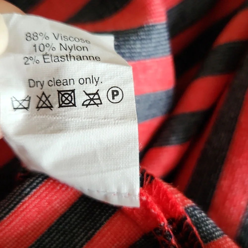 J. Crew size XS sleeveless dress, striped navy/ red - Picture 11 of 12